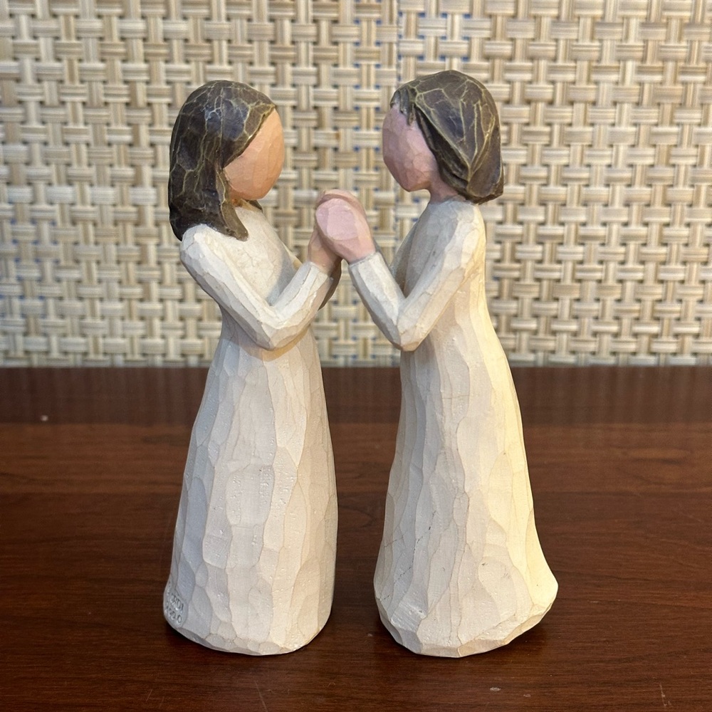 🌟2xHP🌟VTG 2000 Set 2 Willow Tree "Sisters by Heart" Artist Susan Lordi Demdaco